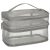 Kozmetikai utazási szervező összecsukható halom kozmetikai kiegészítők tárolására szürke