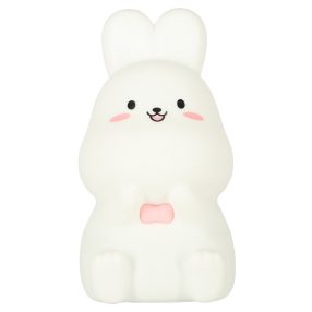   Gyermek szilikon LED-es éjszakai fény fehér rózsaszín nyuszival