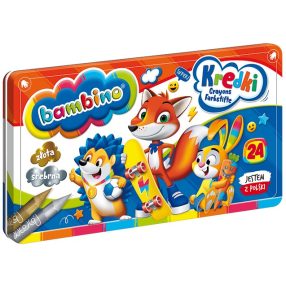 BAMBINO zsírkréták fémdobozban 24 színű tempera.