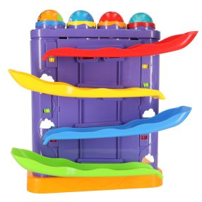   Interaktív 3 az 1-ben golyópálya golyószóró kalapácsokkal pingvin + autó