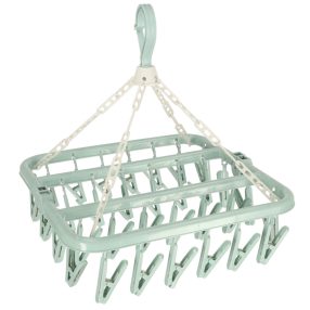   Mosodai szárító állvány zoknikhoz fehérneműkhöz 32 ruhacsipesz kék