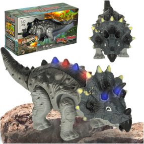   Távirányítású dinoszaurusz RC Triceratops sétál világít fel ordít