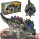 Távirányítású dinoszaurusz RC Triceratops sétál világít fel ordít