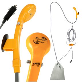 Utazási zuhanyzó hordozható kemping zuhanyzó mosó 12v