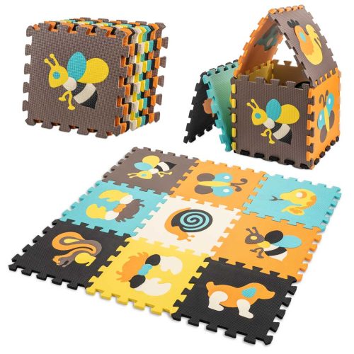 Habszivacs puzzle szőnyeg gyerekeknek 9 el. színű
