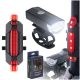 LED kerékpár lámpa hátsó-első szett USB