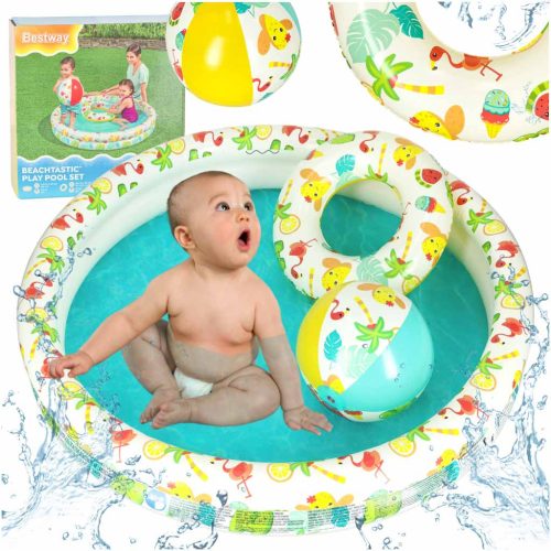 BESTWAY 51124 Biliárdgolyó kör gördülő medence 122cm