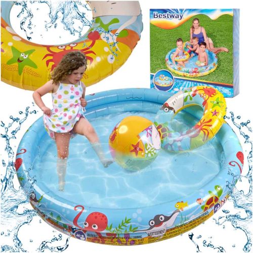 BESTWAY 51124 Biliárdgolyó kör gördülő medence 122cm