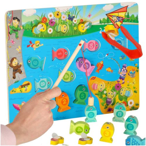 Montessori méh mágneses fa horgász játék