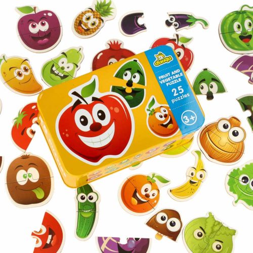 Gyümölcs/zöldség konzervdoboz puzzle 25 puzzle