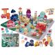 Oktatási fa város puzzle blokkok 100el.