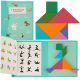 Mágneses puzzle könyv 3D tangram blokkok
