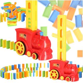 Mozdony vonat kirakós játék dominó vonat piros