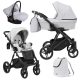 Kunert LAZZIO 3in1 Multifunktionskinderwagen - Hellgrau ECO Leder