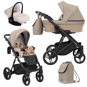   Kunert LAZZIO 3in1 multifunktionaler Kinderwagen - Cappucino ECO Leder
