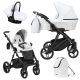 Kunert LAZZIO 3in1 multifunktionaler Kinderwagen - Weiß ECO Leder