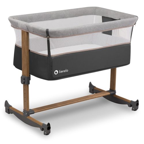 Lionelo 3in1 Babybett, Kinderbett, Stubenwagen Leonie - Grau