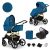Kunert MATA 3in1 multifunktionaler Kinderwagen - Blau (SEA) - Goldrahmen