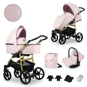   Kunert MATA 3in1 multifunktionaler Kinderwagen - Pink (PINK) - Goldrahmen