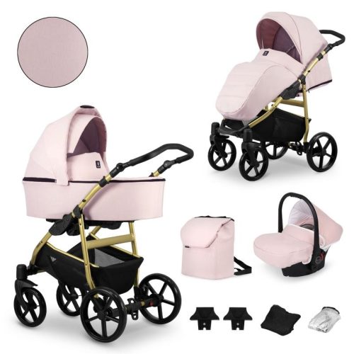 Kunert MATA 3in1 multifunktionaler Kinderwagen - Pink (PINK) - Goldrahmen