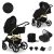 Kunert MATA 3in1 multifunktionaler Kinderwagen - Schwarz (BLACK) - Goldrahmen
