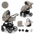 Kunert MATA 3in1 Multifunktionskinderwagen - Beige (MOCCA) - schwarzes Gestell
