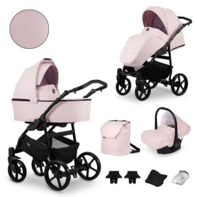   Kunert MATA 3in1 Multifunktionskinderwagen - Pink (PINK) - schwarzes Gestell