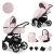 Kunert MATA 3in1 Multifunktionskinderwagen - Pink (PINK) - schwarzes Gestell