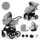 Kunert MATA 3in1 Multifunktionskinderwagen - Hellgrau (GRAY) - schwarzes Gestell