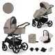Kunert MATA 3in1 Multifunktionskinderwagen - Beige (MOCCA) - graues Gestell