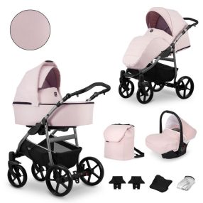   Kunert MATA 3in1 multifunktionaler Kinderwagen - Pink (PINK) - graues Gestell