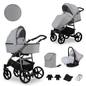   Kunert MATA 3in1 Multifunktionskinderwagen - Hellgrau (GRAY) - graues Gestell
