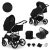 Kunert MATA 3in1 multifunktionaler Kinderwagen - Schwarz (BLACK) - graues Gestell