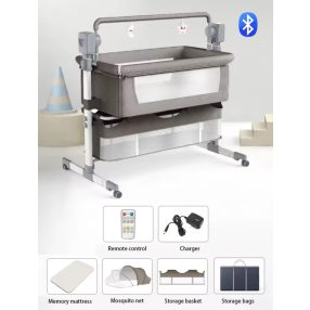 Multifunktionale elektrische Wiege und Babybett - Grau