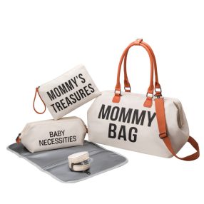 MOMMY BAG - 5-teiliges Wickeltaschenset für Mütter - weiß