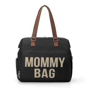 MOMMY BAG riesige Wickeltasche, Rucksack - schwarz
