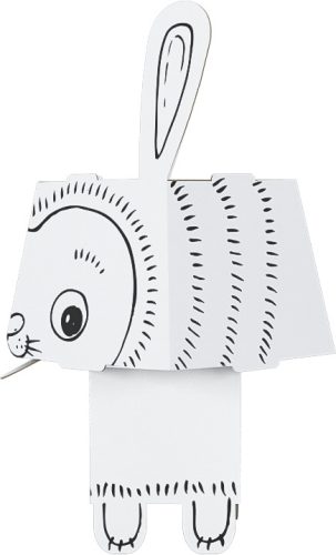 Królik" kolorowanka-składanka 3D dla dzieci