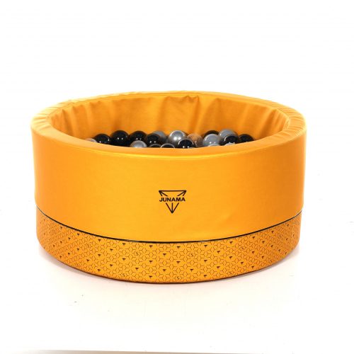 Junama ECO Leder trockenes Kugelbett - 200 Kugeln - Gold/Schwarz