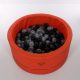 Junama ECO Leder trocken Ball Pool - 200 Bälle - Rot/Schwarz