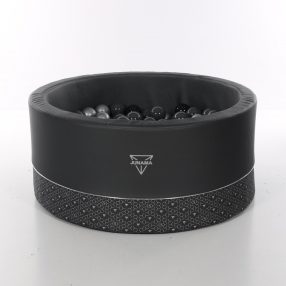   Junama ECO Leder trocken Ball Pool - 200 Bälle - Schwarz/Silber