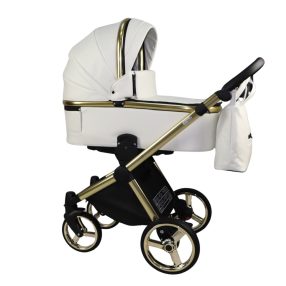   Sojan MILAZZO 3in1 Multifunktionskinderwagen - Weiß(Goldrahmen)