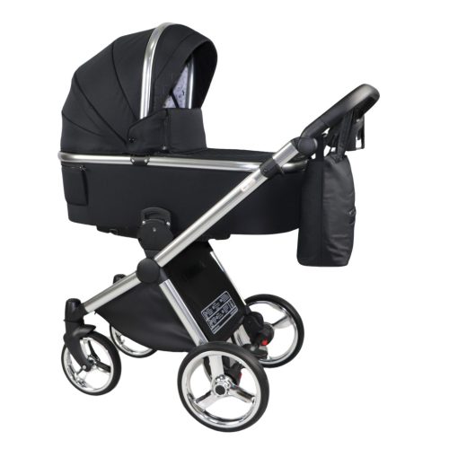 Sojan MILAZZO 3in1 Multifunktionskinderwagen -  Schwarz(silberner Rahmen)
