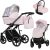 Kunert MOLTO 3in1 multifunktionaler Kinderwagen - Pink/Floral - graphitfarbenes Gestell