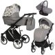 Kunert MOLTO Premium 3in1 Multifunktionskinderwagen - Graphit/Chrom - Gestell silber