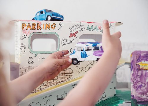 Parking" przestrzenna kolorowanka XXL dla dzieci