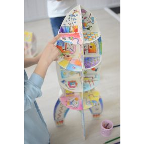 Rakieta" przestrzenna kolorowanka XXL dla dzieci