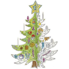   Choinka" duża świąteczna kolorowanka 3D do składania