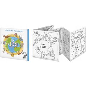   Kolorowanka-harmonijka "Dzień w ZOO" książeczka dla dzieci