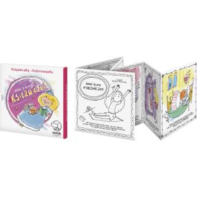   Kolorowanka-harmonijka "Dzień z życia księżniczki" książeczka dla dzieci