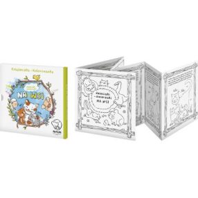   Kolorowanka-harmonijka "Dzieciaki-zwierzaki na wsi" książeczka dla dzieci